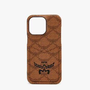 NWT MCM iPhone 15 Pro Max Case in Lauretos - Cognac